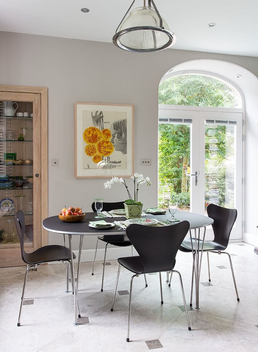 Dining area and new French window