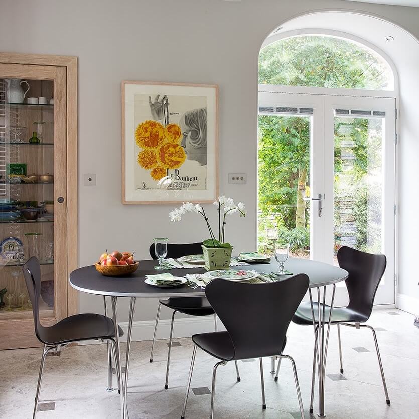 Dining area and new French window