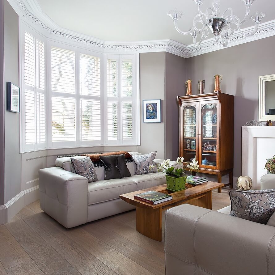 sitting room with inset stove